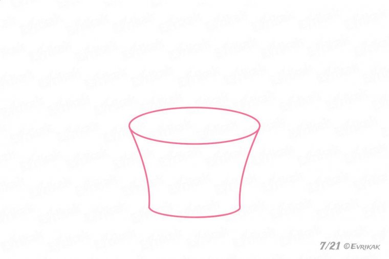 как нарисовать пирожное поэтапно