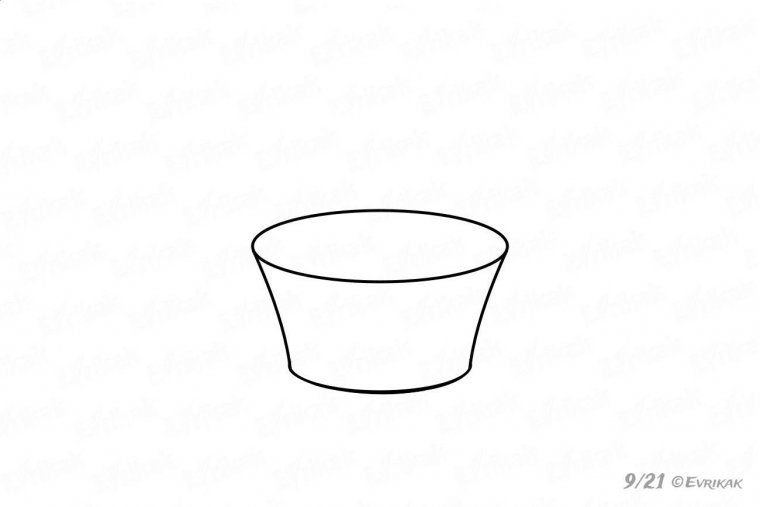 как нарисовать пирожное поэтапно