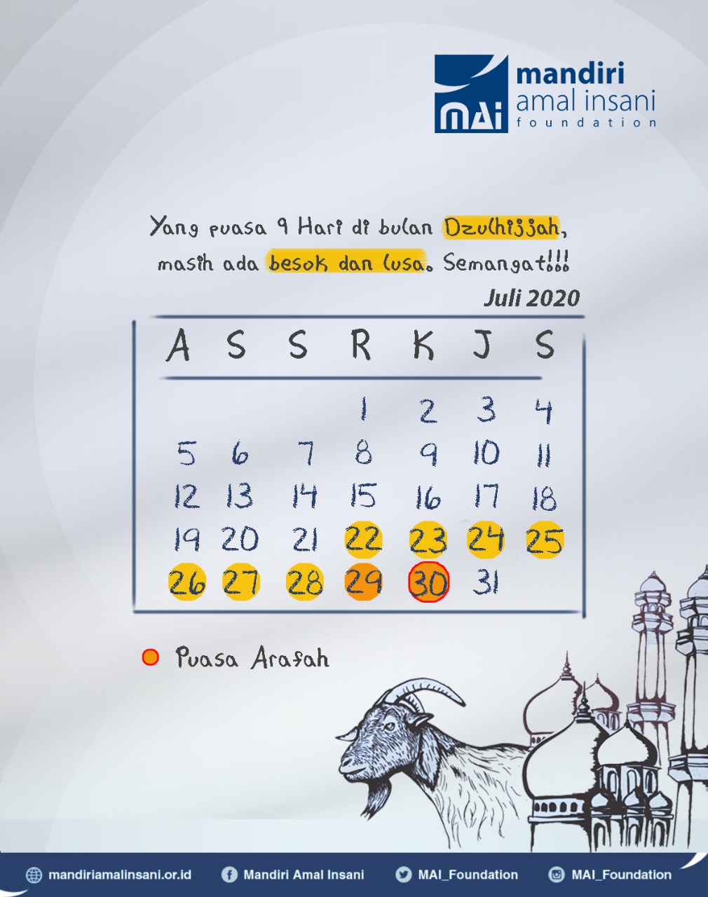 Puasa Dzulhijjah 1441 Hijriah - Badan Amil Zakat - MAI Foundation