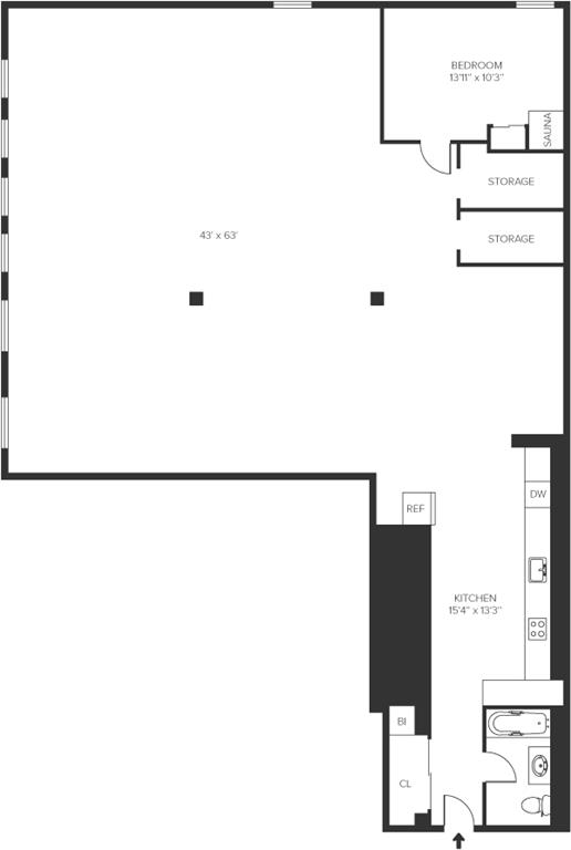 Soho (former) artist loft with (current) artist's floor plan sells for