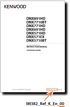 Model dnx891hd/ dnx771hd/ dnx691hd/ dnx571hd/ dnx571ex serial number. Im382 Informationen Zur Anleitung Kenwood