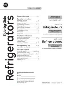 Finding and fixing the issue is generally a simple endeavor. User Manual Ge General Electric Dshf5pgxww Ge Adora Energ Manualsfile