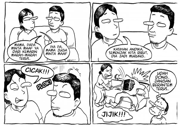 Dengan gambar yang lucu, kemampuan imajinasi anak akan berkembang. My Colection Komik Gokil 2014 Just Manusia Normal