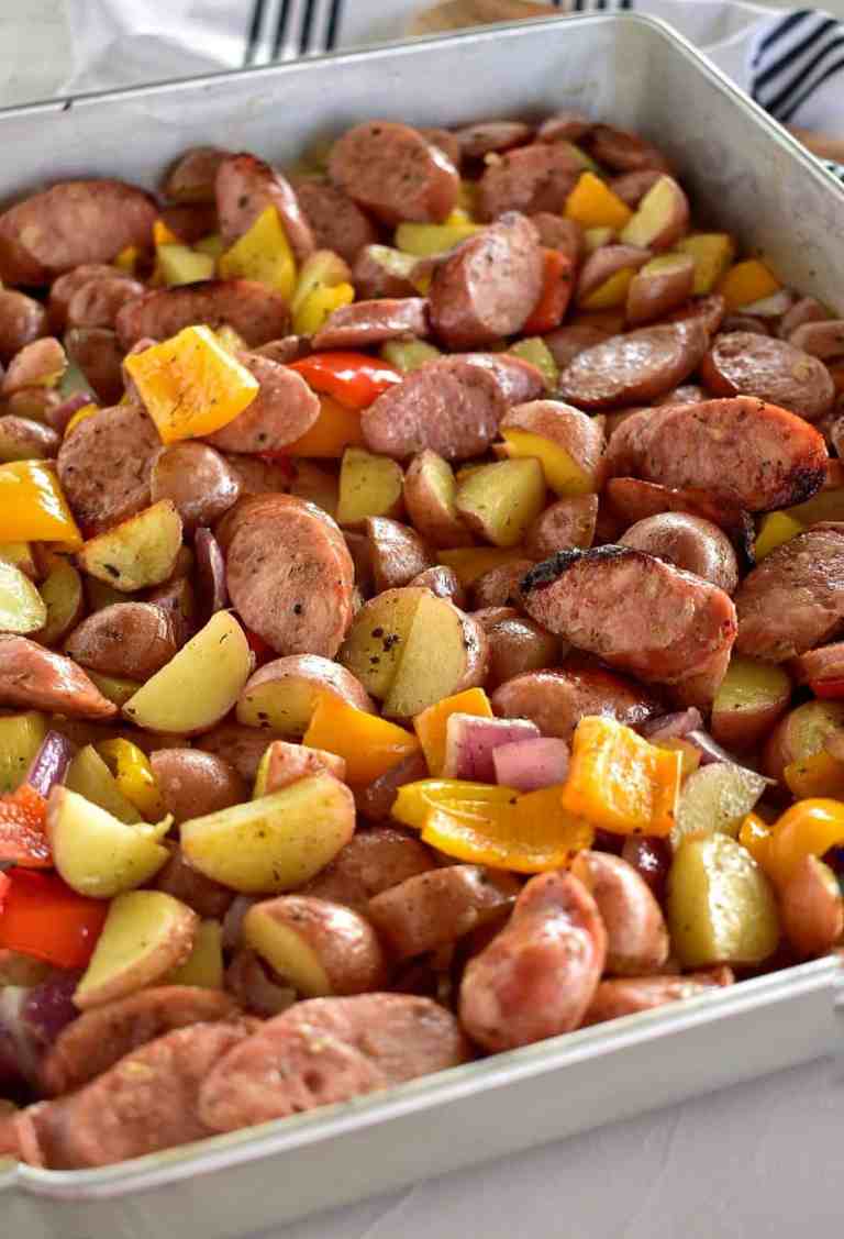 Sheet Pan Sausage, Peppers and Potatoes Maple Lane Kitchen