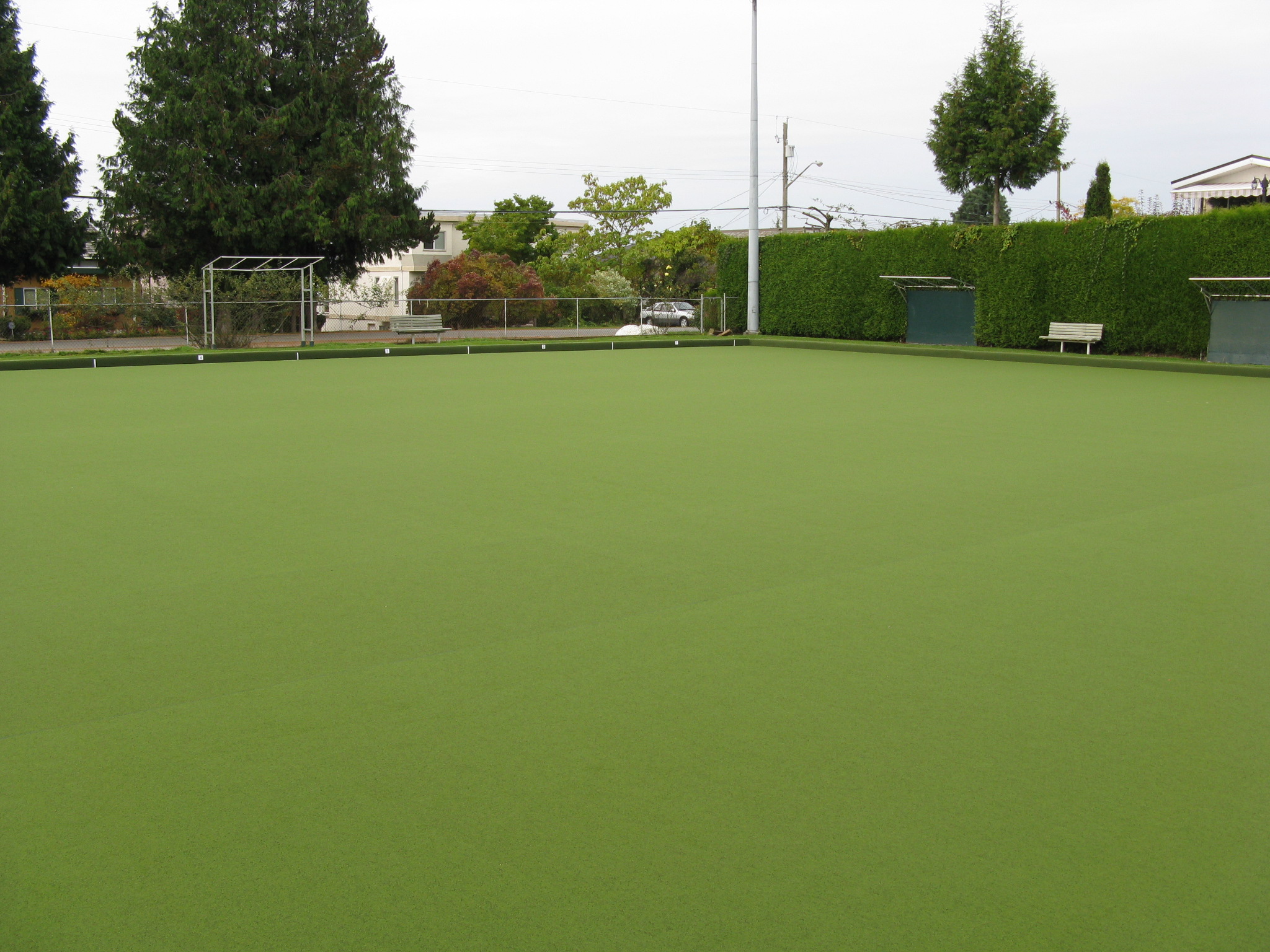 Have just as much f. World Bowls approved lawn bowling greens