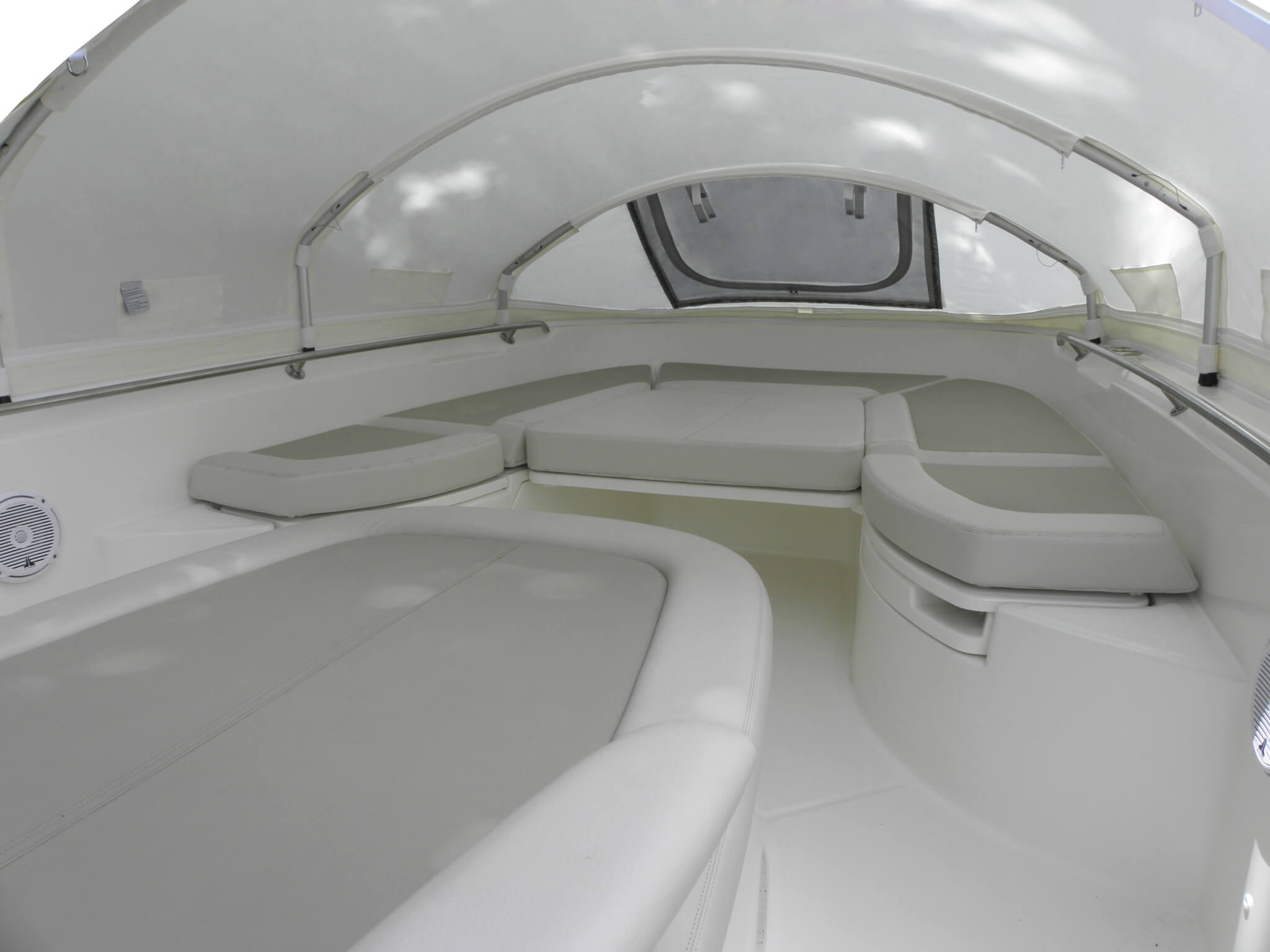 A few smaller cuddy cabin boats are outboard powered but most are sterndrive powered. Canvas Cuddy I Prefab Instant Cabin I Boat Shade I The