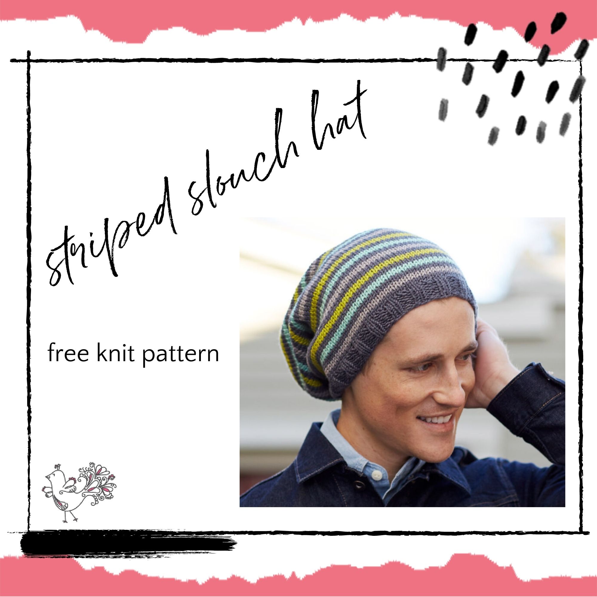 Chic sheep with marly bird at creativation 2018 (part 2). Easy Casual Striped Knit Slouch Hat For Men And Women Marly Bird
