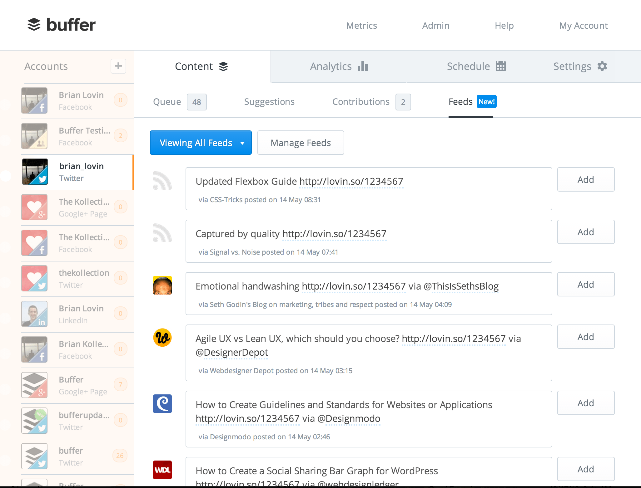 Now You Can Pull RSS Feeds Into Buffer’s Social Media Management Tool