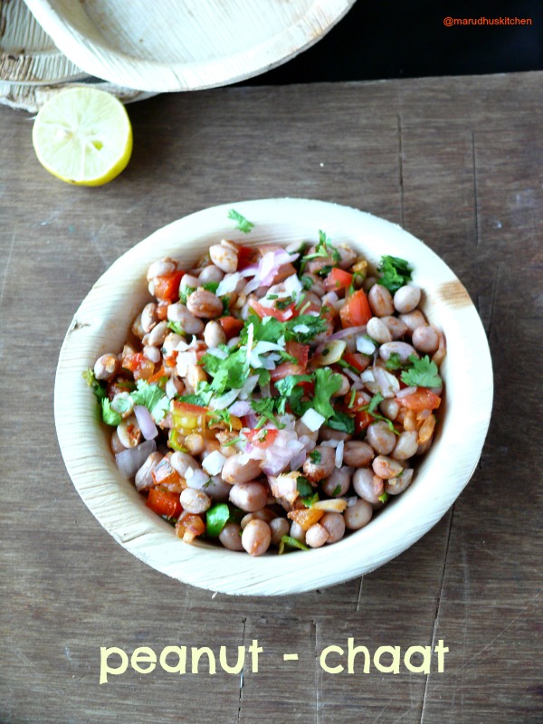 Indian peanuts chat/peanut chaat(salad)recipe Marudhuskitchen