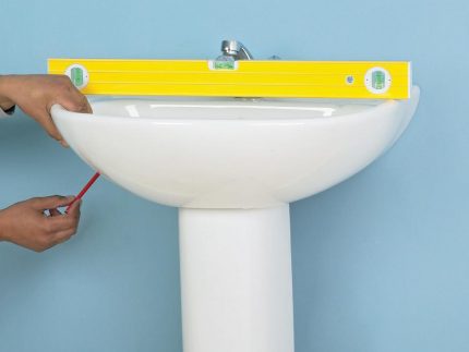 Разметка под раковину