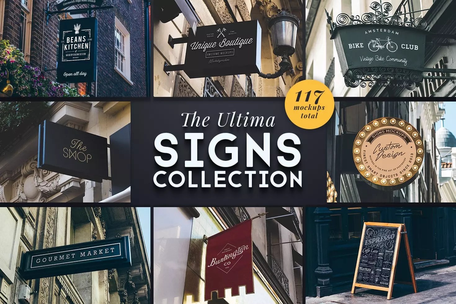 Each psd comes with a smart object. Street Sign Mockup Collection 117 Mockups Master Bundles