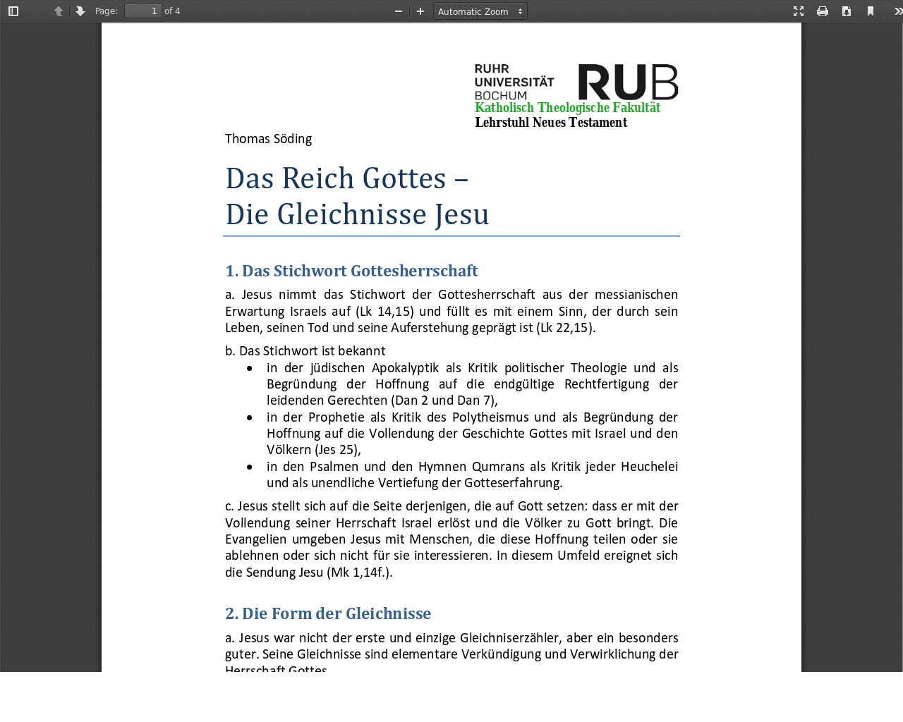 Gleichnisse Material