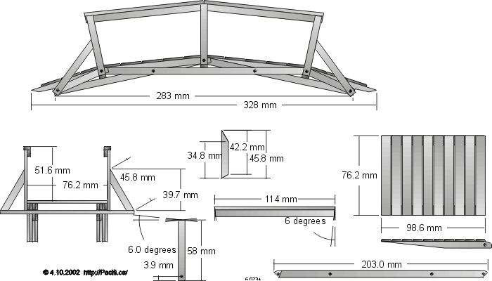 Build DIY Footbridge construction plans PDF Plans Wooden rolling