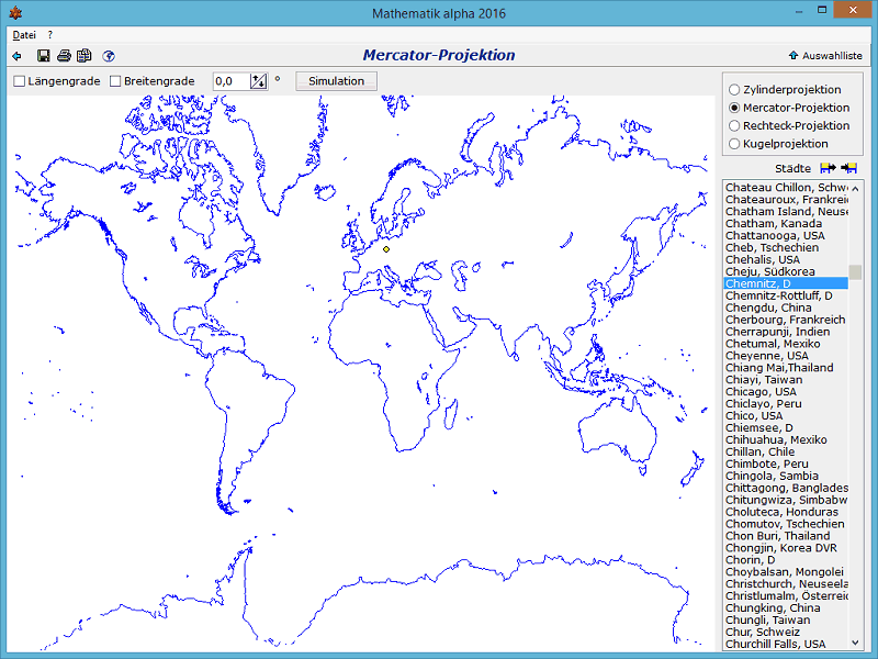 Mercator Projektion Verzerrung . Projektionen Der Erdkugel Mathematik Alpha