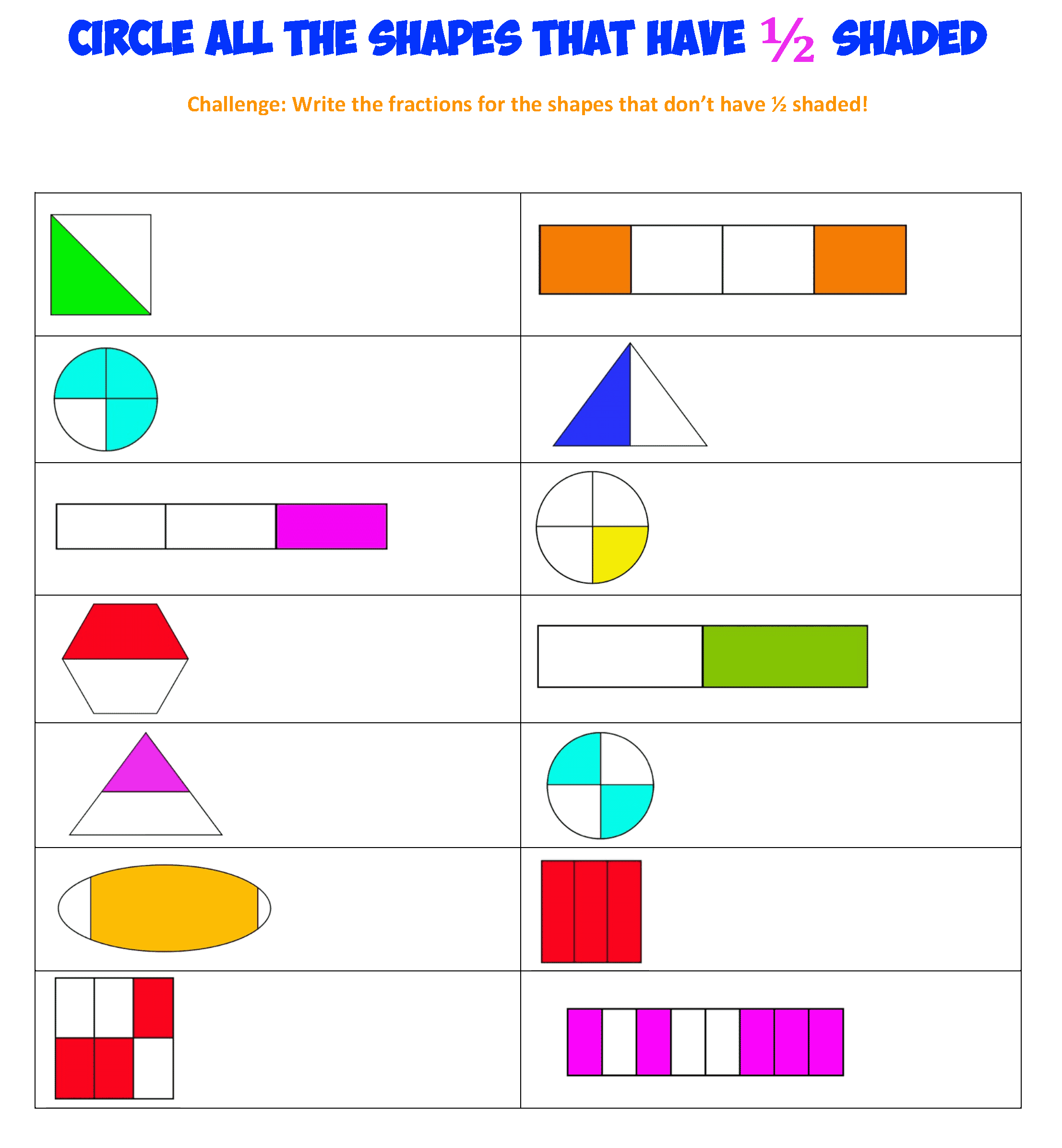 Help students visualize 2⁄3 and 3⁄4 with this fractions worksheet. Fractions Worksheet 1 Mr R S World Of Math
