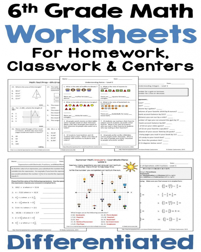 30 6th grade math worksheets common core photography worksheet for kids