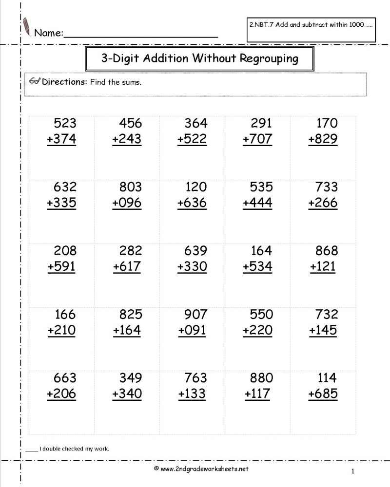 adding hundreds worksheet math worksheets printable