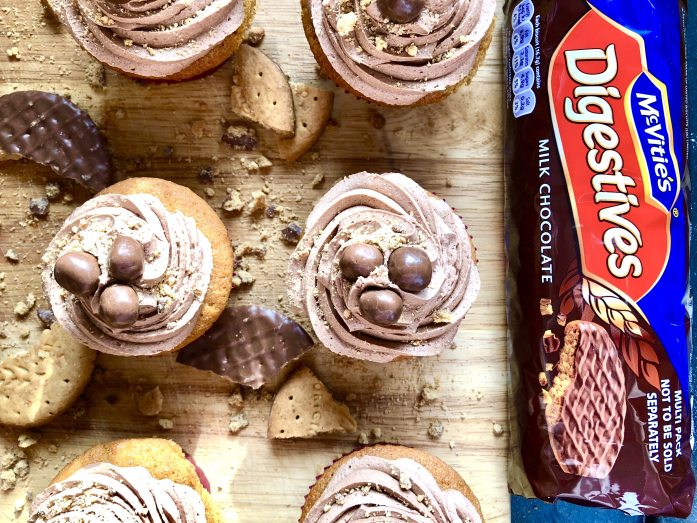 McVitie's Chocolate Digestive Cupcakes Maverick Baking