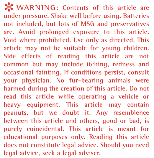 8 hilariously awesome movie disclaimers · 7. Disclaimer Funny Mbk S Blog