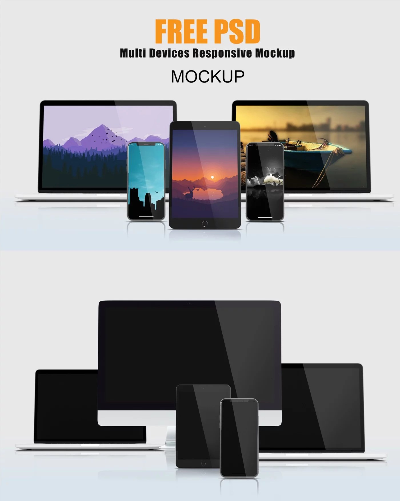 Take the design of your projects to the next level within a few seconds. Multi Devices Responsive Mockup Free Mockup Download