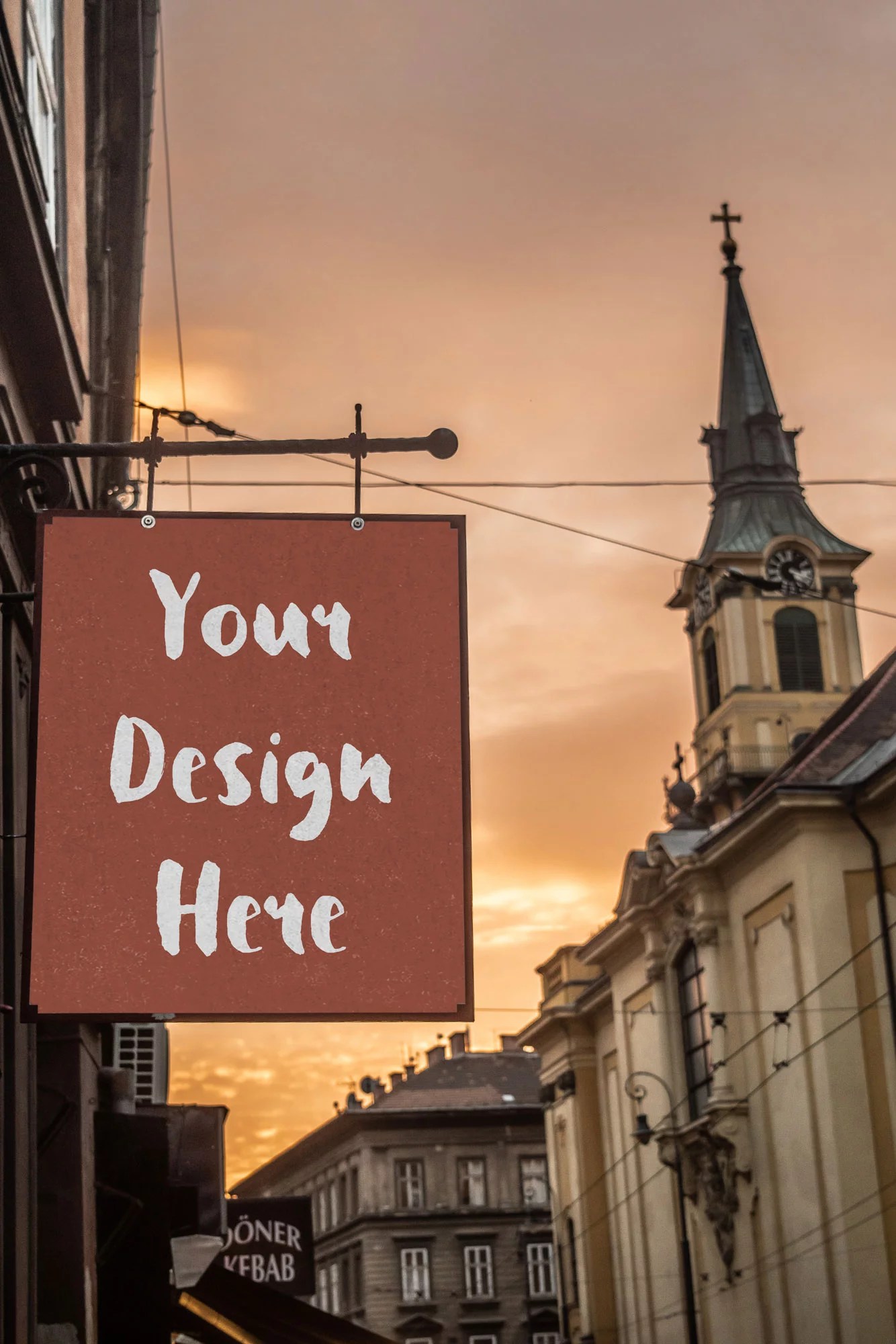 The best signage mockup for showcasing of outdoor advertising designs. Restaurant Signage Mockup Free Mockup Download