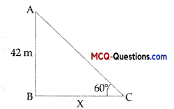 MCQ Questions for Class 10 Maths Chapter 9 Some Applications of Trigonometry 21