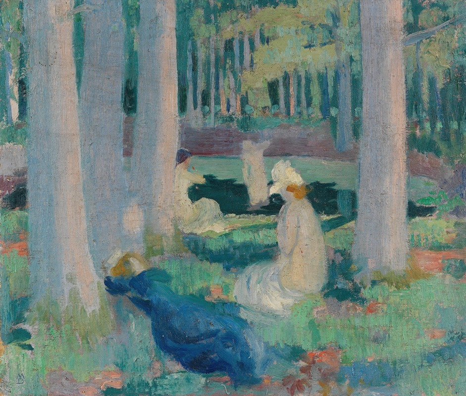 Dans La Foret Baignade A La Mare Aux Canes By Maurice Denis Artvee