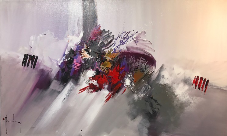 Purple Abstract By Christof Monnin 2016 Painting Artsper 100879