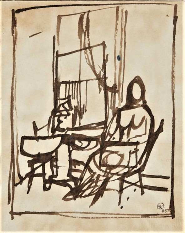 Study For Elizabeth By Franz Kline 1945 Painting Artsper 1019871