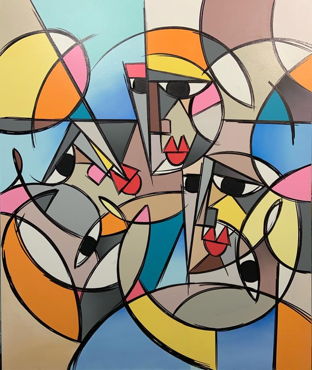 Abstraction Faces Par Julien Raynaud 2020 Peinture Artsper 897336