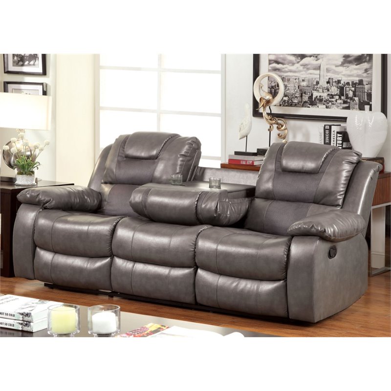 Subscribe to the hgtv inspiration newsle. Furniture of America Luanne Leather Reclining Sofa in Gray