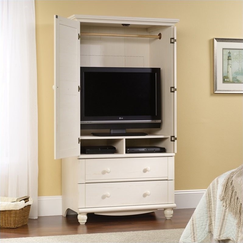 Order online sauder palladia wooden wardrobe armoire in cherry today and save up to 70% off with free shipping! Sauder Harbor View Armoire in Antiqued White - 158036