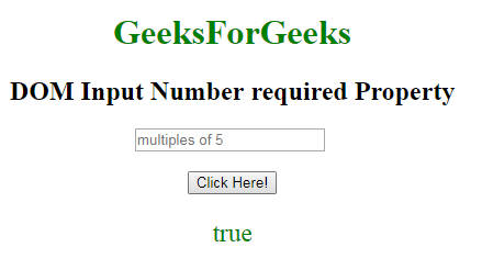 Required Number HTML | DOM Input Number required 属性 | 码农参考