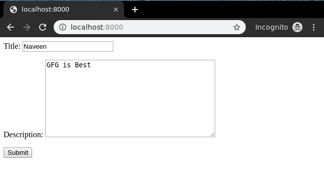 Createview – 基于类的视图 Django | 码农参考