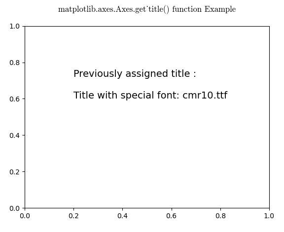 Python 中的 Matplotlib.axes.Axes.get_title() | 码农参考