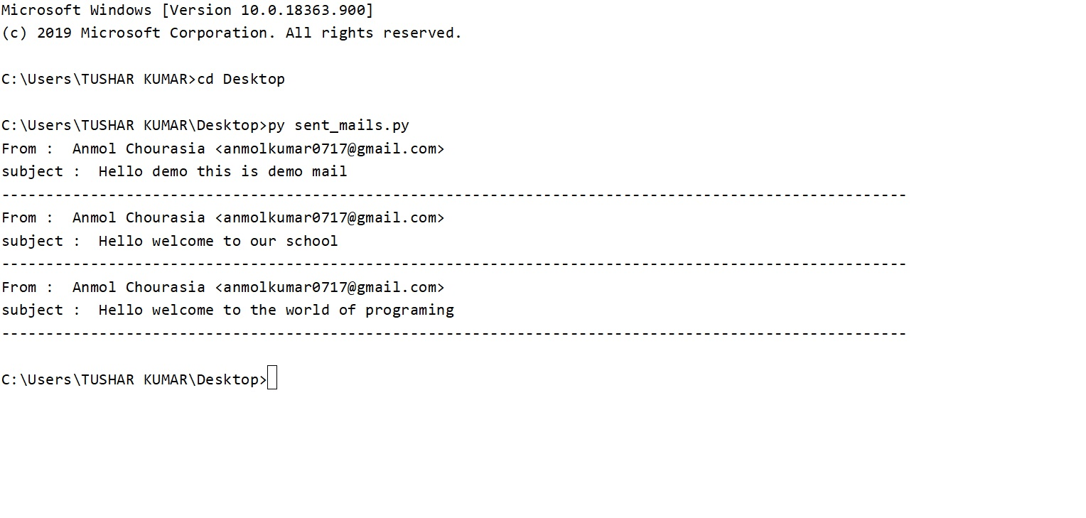  python g mail 