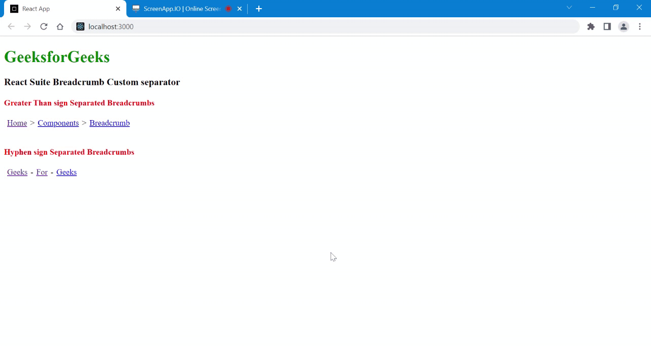 React Suite 面包屑自定义分隔符 码农参考