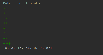 Python |从用户获取列表作为输入 | 码农参考