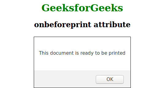 HTML | onbeforeprint 事件属性 | 码农参考
