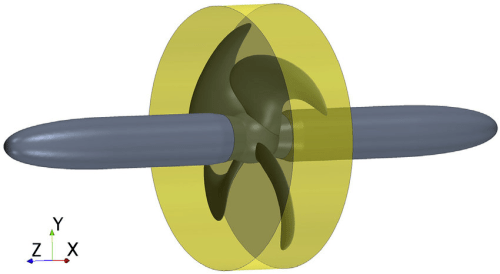 Interface in a propeller computational domain