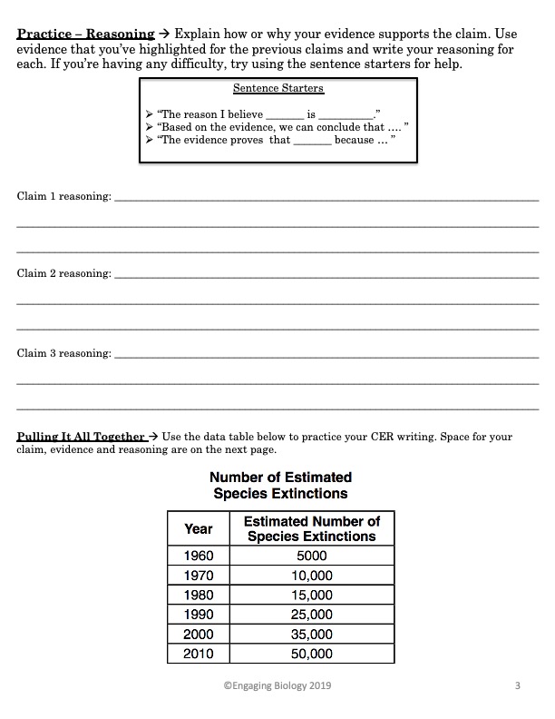 Worksheets are claim evidence reasoning cer writing scientific, claims evidence reasoning, clai. Introduction To Cer Made By Teachers
