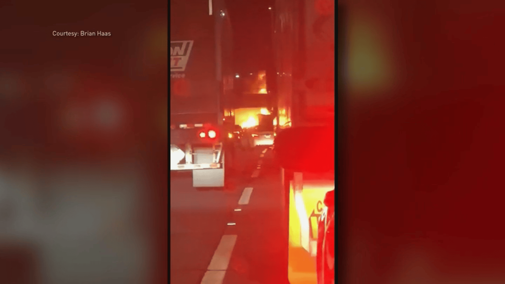 Semi Carrying Fireworks Rolls Over, Catches Fire on I-294, Blocking Northbound Lanes - Vimarsana News