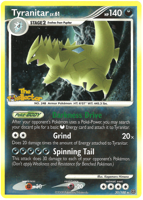 Pokemon cards, singles, sets, tins and ex cards. Tyranitar - Stormfront #30 Pokemon Card