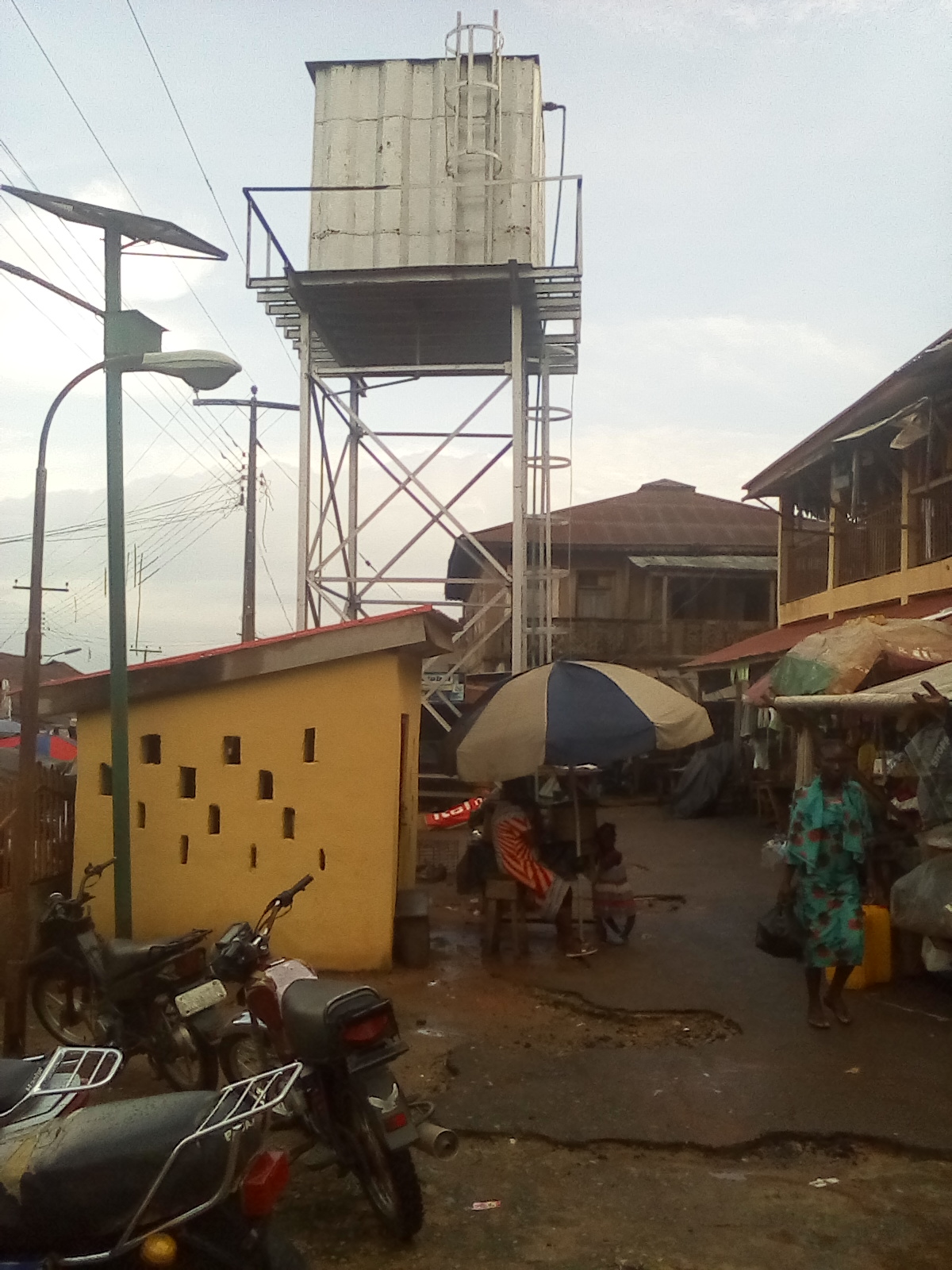 The abandoned motorised borehole at Ulede Market, in Owo