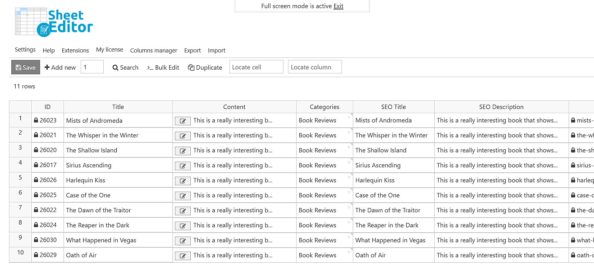 I tried to create a new meta title and description for my pages. Wordpress How To Bulk Edit All In One Schema Rich Snippets