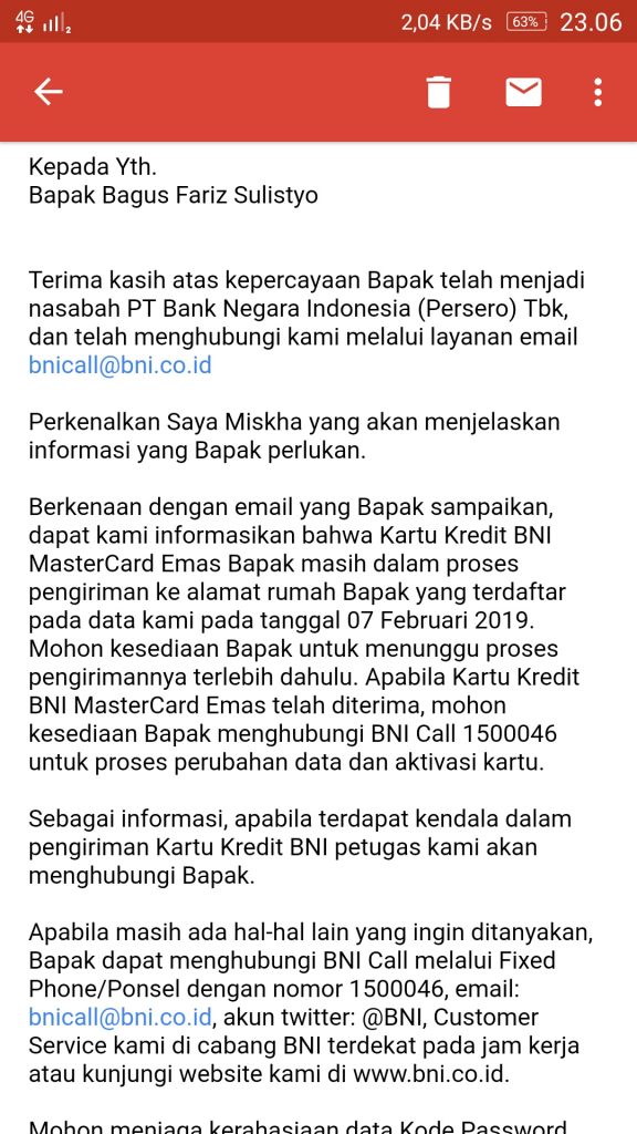 Dengan ini menyatakan perubahan nomer telepon saya . Surat Pernyataan Perubahan Data Kartu Kredit Bri Lukisan