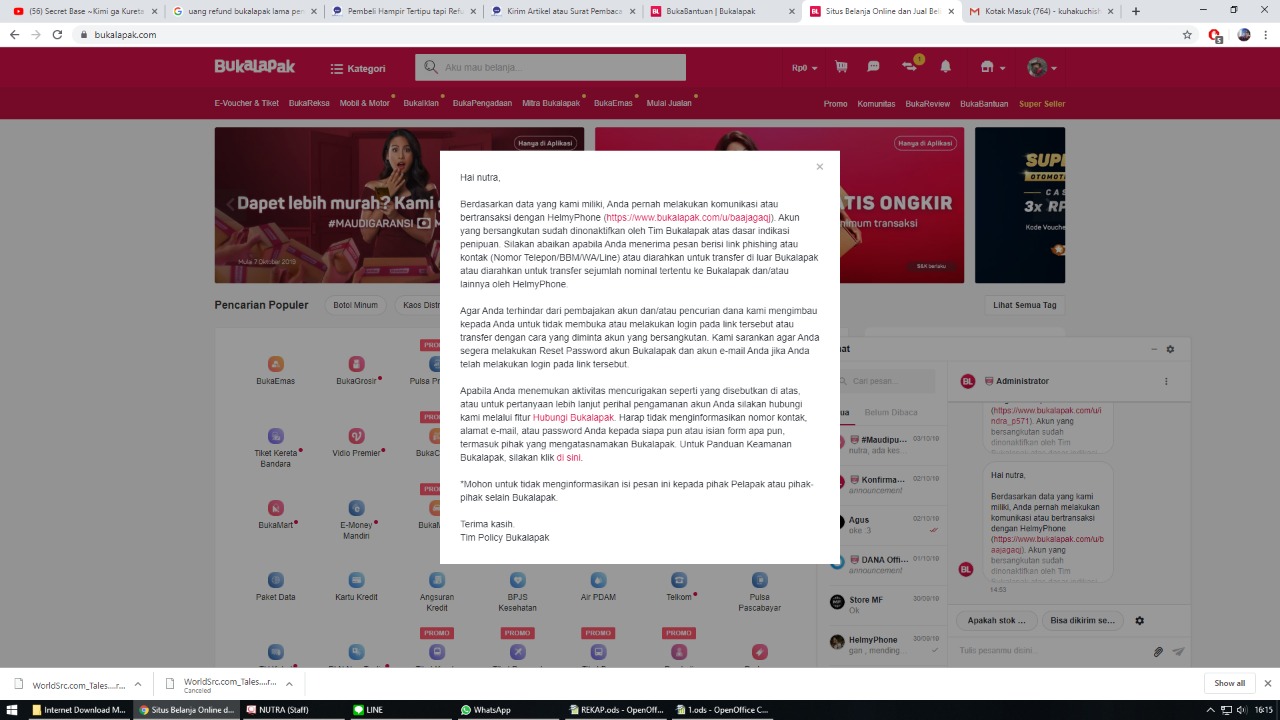 Pengembalian Dana/Refund Bukalapak Lama - Media Konsumen