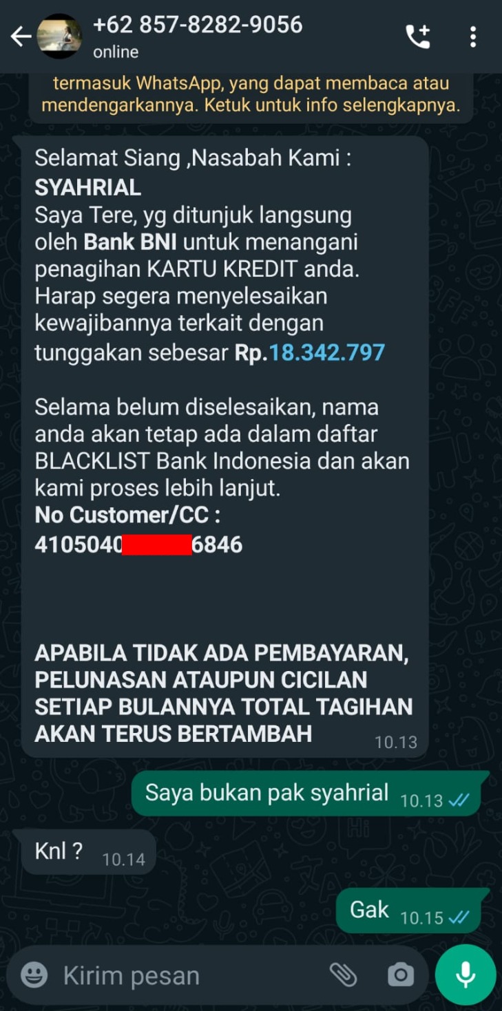 Terus Menerus Dapat SMS Tagihan Hutang Orang Lain - Media Konsumen
