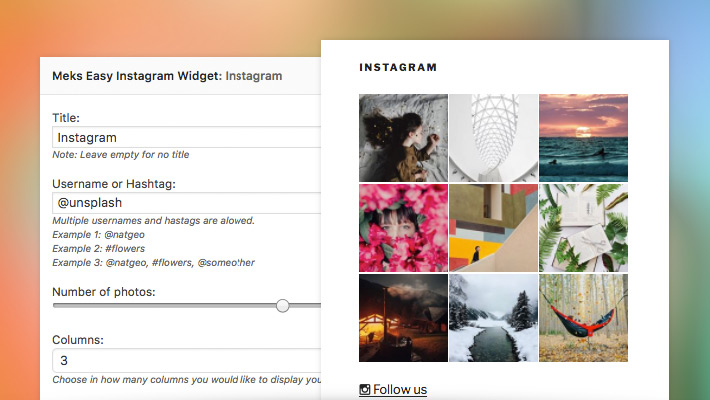 Many wordpress plugins also add their own widgets which you can use to add plugin … Easy Photo Feed Widget Wordpress Plugin Meks