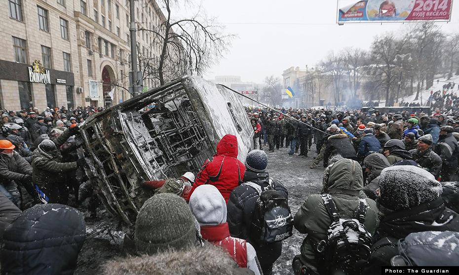 Protests in Ukraine Streets Erupting into a Fiery Battlefield (25